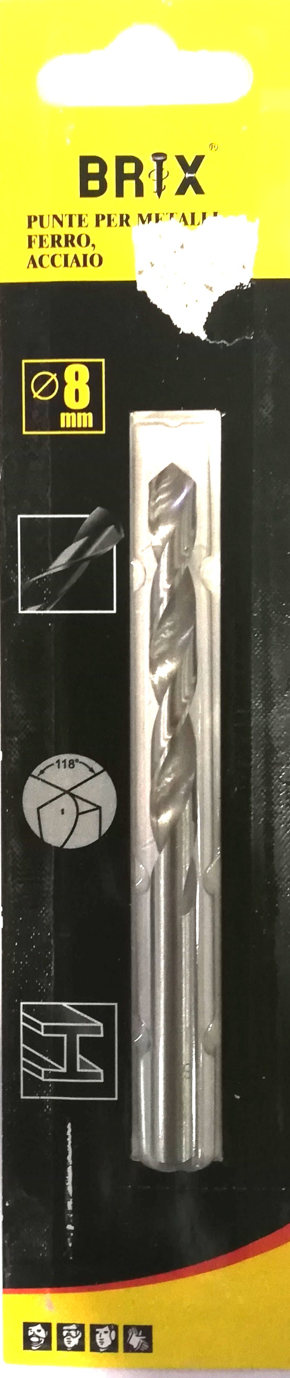 punta per metalli ferro acciaio 8mm (4454178521155)