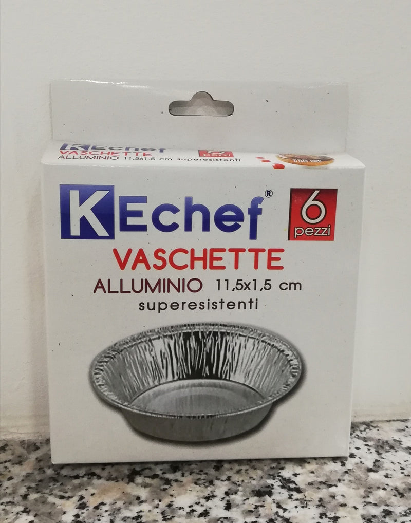KEchef Vaschette in alluminio 6 pezzi, cm 11,5x,5 (4607739592771)
